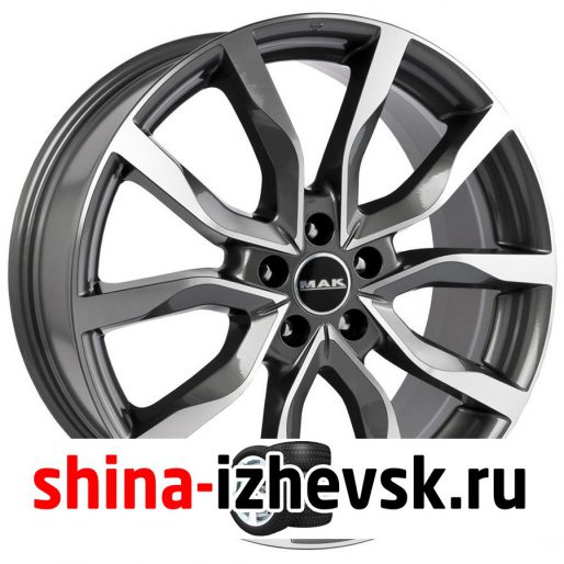 Колесный диск MAK HIGHLANDS 8xR19 5×120 ET38 DIA72.6 серый матовый с полированной лицевой частью в Ижевске